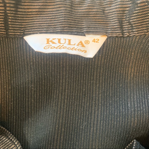 Kula collection ladies brown ruffled long sleeve top size 42 (EU) fits medium sz - Picture 11 of 12